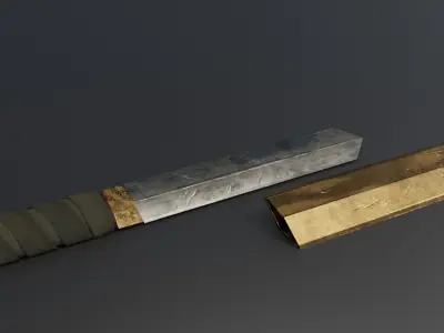 Dagger 3D Model knife Low-poly 3D model