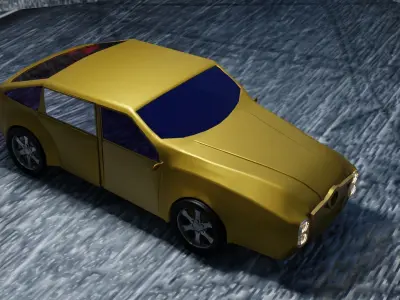 Low Poly Game Ready Car Model Free low-poly 3D model