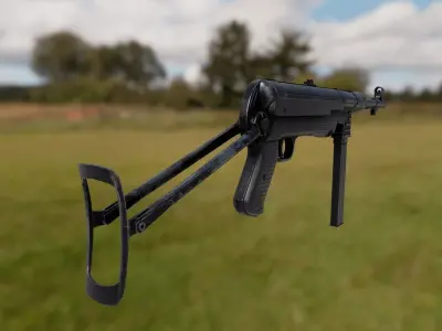 Animated FPS MP40 Pack Low-poly 3D model