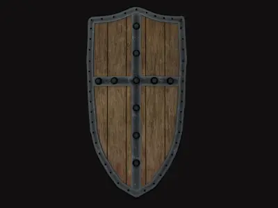 Medieval Shield V02 Low-poly 3D model