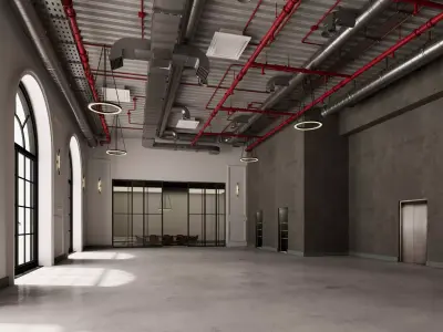 Loft Office interior 18 3D model