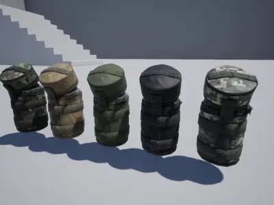 Bottle pouch Low-poly 3D model