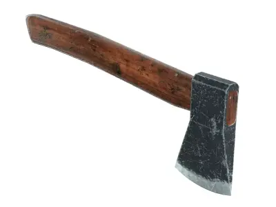 Old Hatchet Axe  Low-poly 3D model