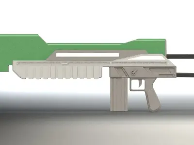 Conceptual gun 4 3D model