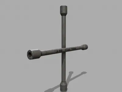  Lug Wrench Low-poly 3D model purchase