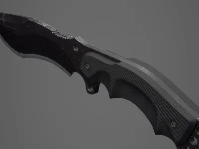 Tactical Knife Military Low-poly 3D model