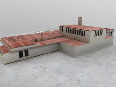 LKKV Old Terminal Low-poly 3D model