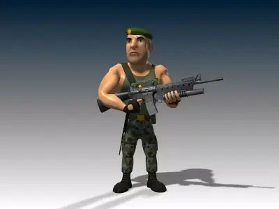 Captain James Low-poly 3D model