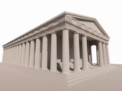 Historical temple-place of worship 3D model buy