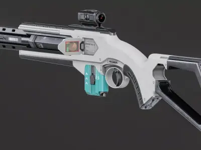 ShotGun-SciFi Low-poly 3D model