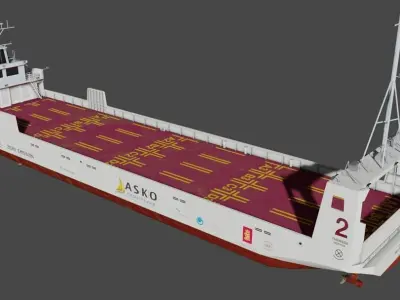Autonomous electric vessels 3D model Low-poly 3D model