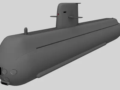 SSK Gotland A19 class Low-poly 3D model