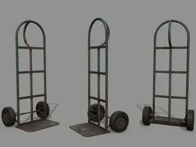 Trolley hand truck Low-poly 3D model get