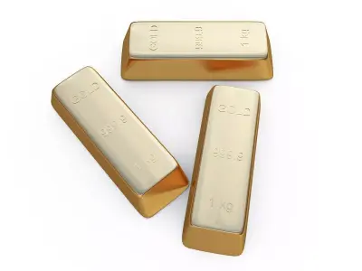 gold bar 3D model