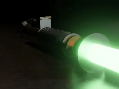 Luke Skywalker Lightsaber Low-poly 3D model