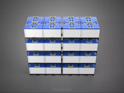 LARGE UPS POWER BANK SUPPLY BATTERIES ACCU BATTERY BACKUP ENERGY 3D model