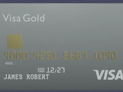 credit card Low-poly 3D model