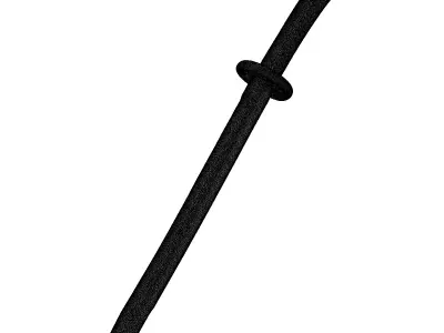 Realistic Wooden Bokken Training Sword 3D model