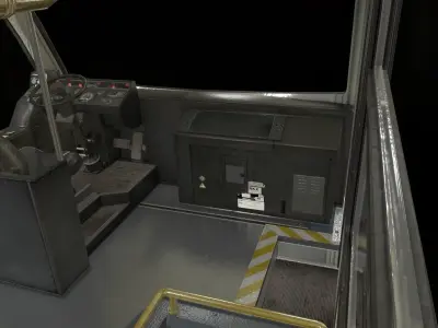 Airport Bus Low-poly 3D model purchase