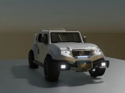4x4 armored vehicle 3D model