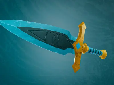 Fantasy Dagger Low-poly 3D model get