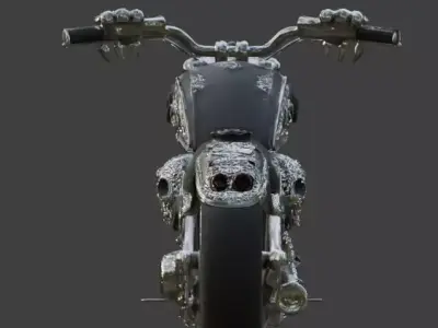 Realistic Luxury Jeweled Santa Muerte Motorcycle Low-poly 3D model