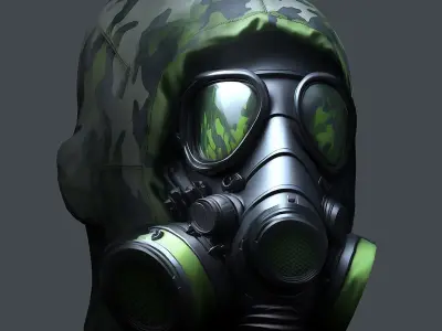 Helmet 3d model military combat Military Low-poly  Low-poly 3D model