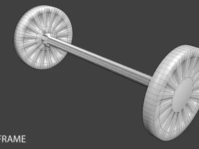 Plastic Wheel 4 3D model