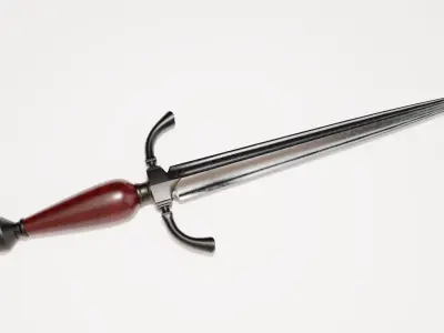 Dagger sword Low-poly 3D model 12