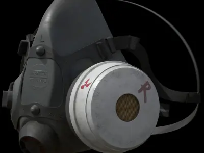 Respirator gas mask 3D model