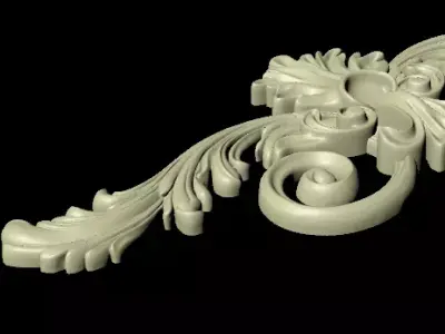 Central decor ornament for furniture 3D model 1153