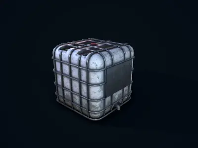 Water Tank Low-poly 3D model order