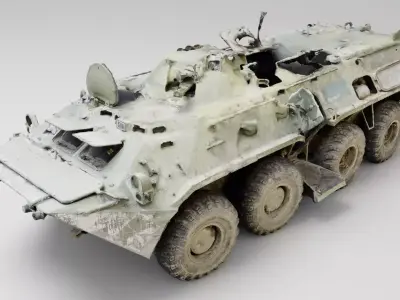Russian BTR-82A destroyed by Ukrainian army 3D model