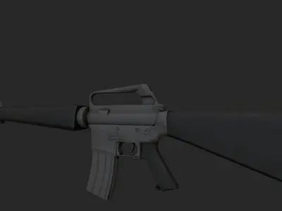 M16A1 rifle Low-poly 3D model