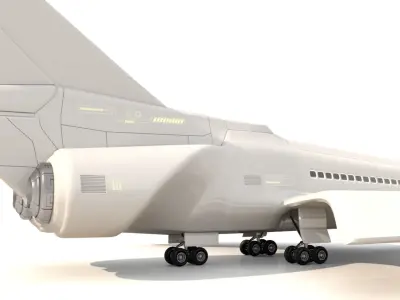futuristic airline 3D model