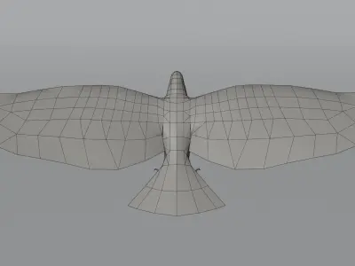 AmericanCrow Low-poly 3D model