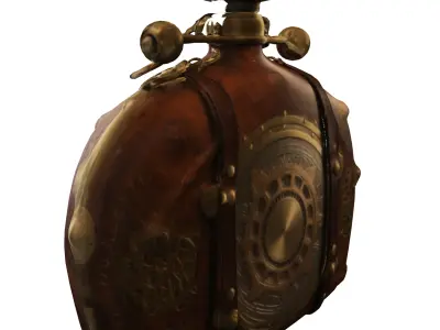 Steampunk Chrono Flask 3D model