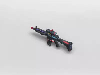 Modern Tactical Assault Rifle 3D Model 3D model