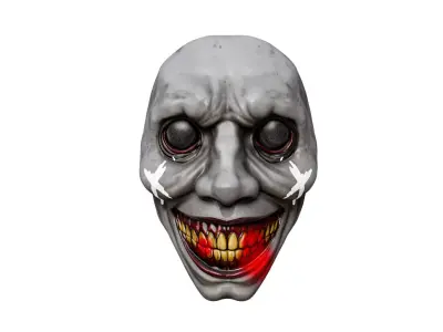 Horror mask Low-poly 3D model