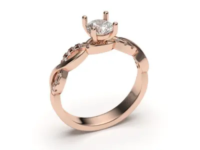 solitaire with ring sizes  8 part S41 3D print model