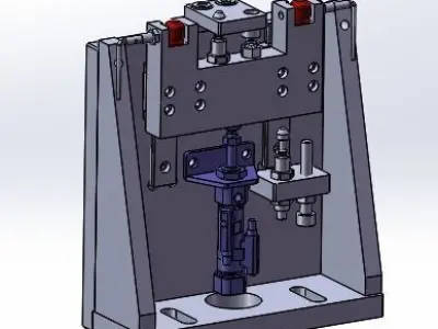 Vibration disc blocking mechanism 3D model