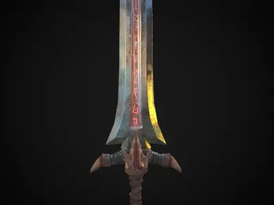 Crow Sword Low-poly 3D model