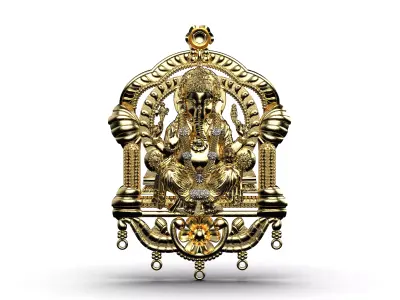 Ganesh temple Jewelry  3D print model