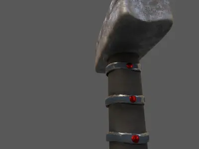 Low Polly hammer Free low-poly 3D model