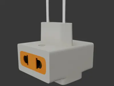 Realistic Electricity T-connection 3D model