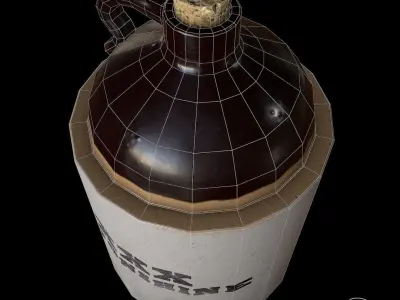 Moonshine Jug Low-poly 3D model