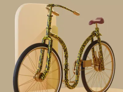Bicycle Art-Deco Gecko Free low-poly 3D model