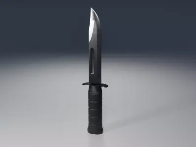 Low Poly Military Combat Knife Low-poly 3D model