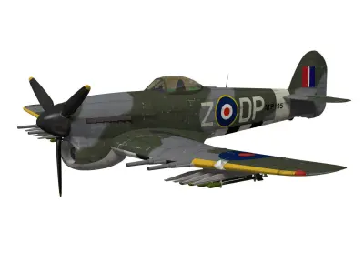 hawker typhoon  MK1b 3D model
