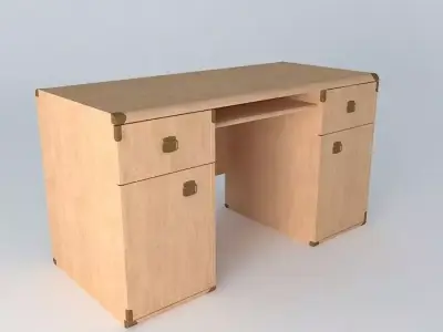 Indiana red pine desk 3D model